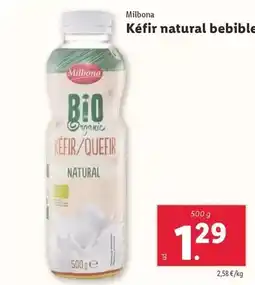 Lidl Milbona - kefir natural bebible ecologico oferta