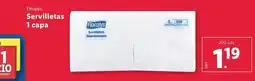 Lidl Floralys - servilletas 1 capa oferta