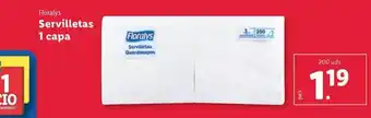 Lidl Floralys - servilletas 1 capa oferta