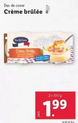 Lidl Duc de coeur - crème brûlée oferta