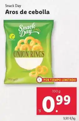 Lidl Snack day - aros de cebolla oferta