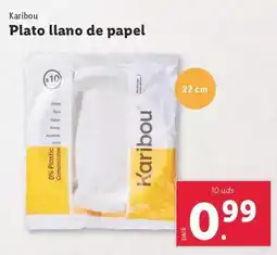 Lidl Karibou - plato llano de papel oferta