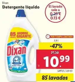 Lidl Dixan - detergente liquido oferta