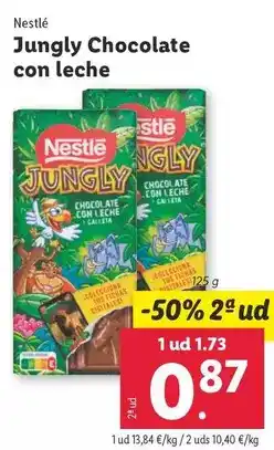 Lidl Nestlé - jungly chocolate con leche oferta