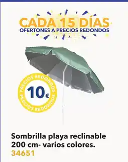 Tiendas MGI Sombrilla playa reclinable 200 cm-varios colores oferta