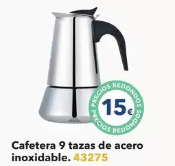 Tiendas MGI Cafetera 9 tazas de acero oferta