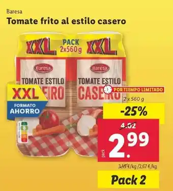 Lidl Baresa - tomate frito al estilo casero oferta