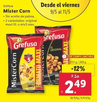 Lidl Grefusa - mister corn oferta