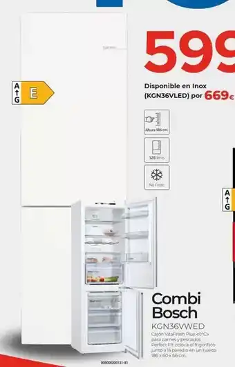 Tien 21 Bosch - combi kgn36vwed oferta