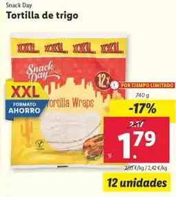 Lidl Snack day - tortilla de trigo oferta