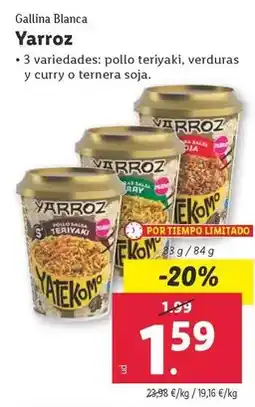 Lidl Gallina blanca - yarroz oferta
