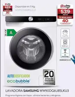Tien 21 Samsung - lavadora ww90dg6u85lku3 oferta