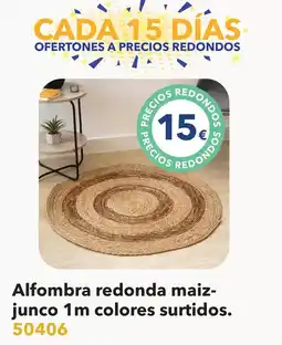 Tiendas MGI Alfombra redonda maiz-junco 1m colores surtidos/ 50406 oferta