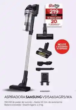 Tien 21 Samsung - aspiradora vs15a60agr5/wa oferta