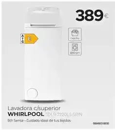 Tien 21 Whirlpool - lavadora c/ superior tdlr 7220ls sp/n oferta