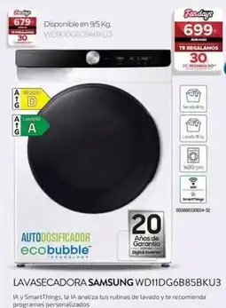 Tien 21 Samsung - lavasecadora wd11dg6b85bku3 oferta