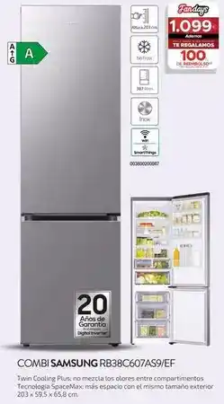 Tien 21 Samsung - combi rb38c607as9/ef oferta