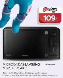 Tien 21 Samsung - microondas mg23k3515ake1 oferta