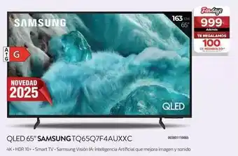 Tien 21 Samsung - qled 65'' tq65q7f4auxxc oferta