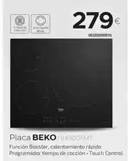 Tien 21 Beko - placa h163205mt oferta