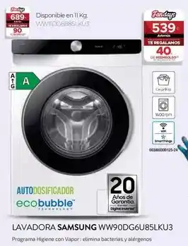 Tien 21 Inverter - lavadora ww90dg6u85lku3 oferta