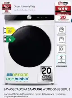 Tien 21 Samsung - lavasecadora wd11dg6b85bku3 oferta