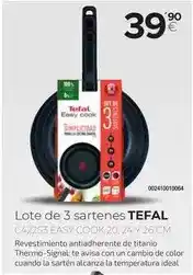 Tien 21 Tefal - lote de 3 sartenes oferta