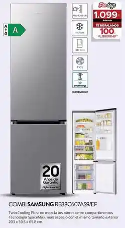 Tien 21 Samsung - combi rb38c607as9/ef oferta