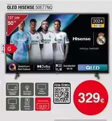 Tien 21 Hisense - qled 50e77nq oferta
