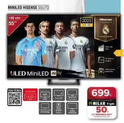 Tien 21 Hisense - miniled 55u7q oferta