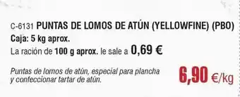Abordo Puntas de lomos de atun oferta