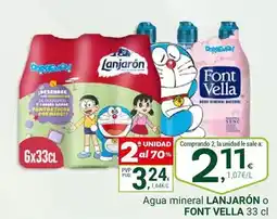Supermercados Dani LANJARÓN o FONT VELLA Agua mineral oferta