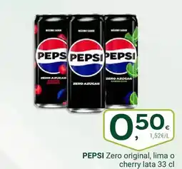 Supermercados Dani PEPSI Zero original, lima o cherry oferta