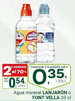 Supermercados Dani LANJARÓN O FONT VELLA Agua mineral oferta