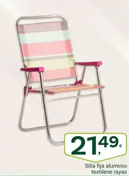 Supermercados Dani Silla fija aluminio textilene rayas oferta