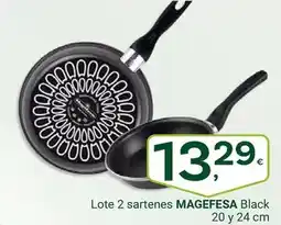 Supermercados Dani MAGEFESA  Lote 2 sartenes Black oferta