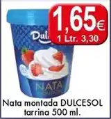 Congelados Copos Dulcesol - nata montada tarrina 500 ml oferta