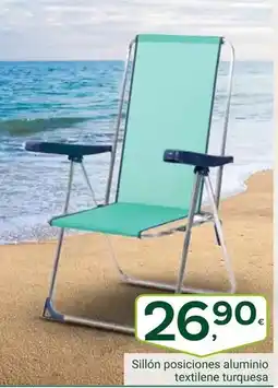 Supermercados Dani Sillón posiciones aluminio textilene turquesa oferta