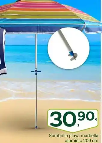 Supermercados Dani Sombrilla playa marbella aluminio 200 cm oferta