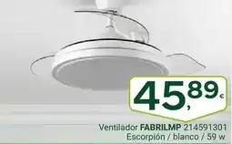 Supermercados Dani FABRILMP Ventilador 214591301 Escorpión/blanco / 59 w oferta