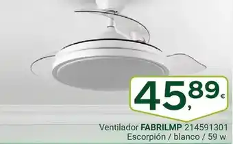 Supermercados Dani FABRILMP Ventilador 214591301 Escorpión/blanco / 59 w oferta