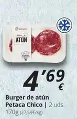 Supermercados MAS Burger de atun pecacaca chico oferta