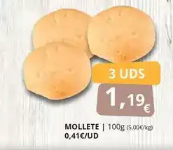 Supermercados MAS Mollete oferta