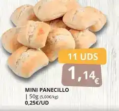 Supermercados MAS Mini panecillo oferta