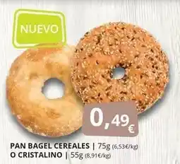 Supermercados MAS Cristalino - pan bagel cereales o oferta