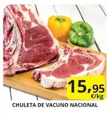 Supermercados MAS Chuleta de vacuno nacional oferta