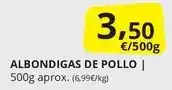 Supermercados MAS Albondigas de pollo oferta