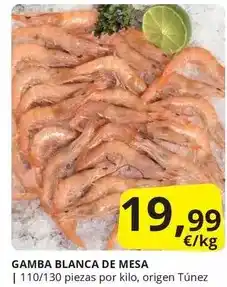 Supermercados MAS Origen - gamba blanca de mesa oferta