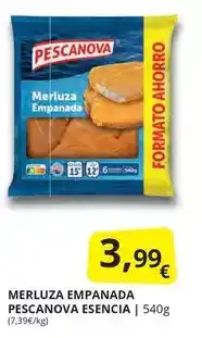 Supermercados MAS Pescanova - merluza empanada oferta