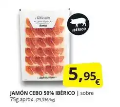 Supermercados MAS Seleccion - jamón cebo 50% ibérico oferta